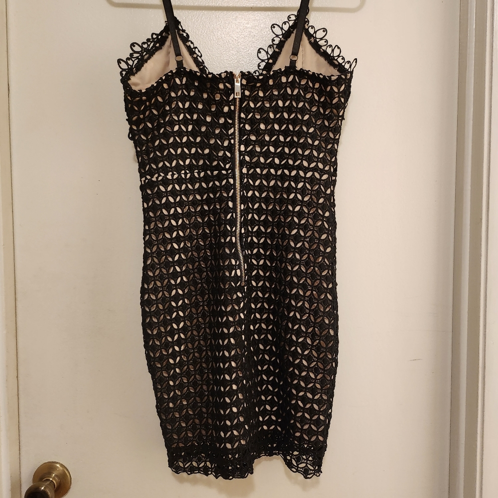 Lace / Threaded Pattern Mini Dress - image 3